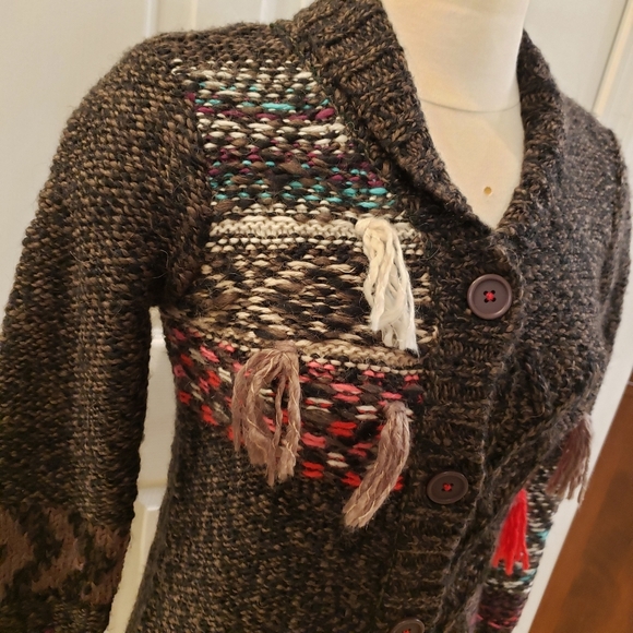 Catimini Made In France Cozy Multicolor Knit Women's Sweater - Picture 6 of 13